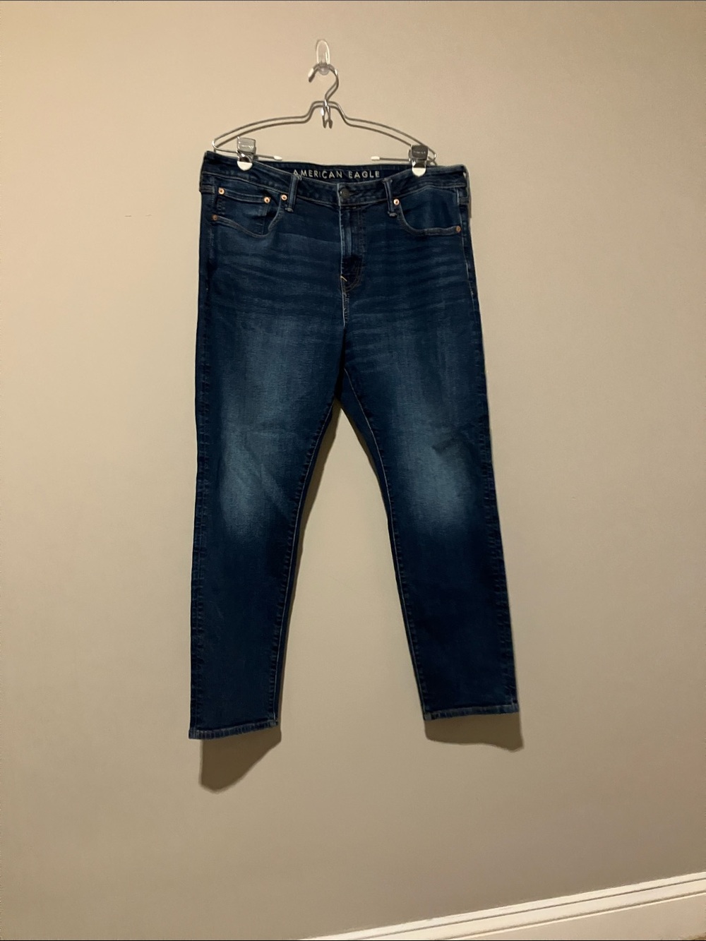 American Eagle Outfitters Dark Indigo Slim Straight Jeans